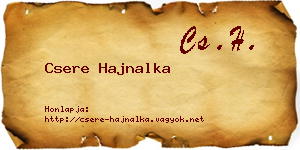 Csere Hajnalka névjegykártya